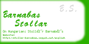 barnabas stollar business card